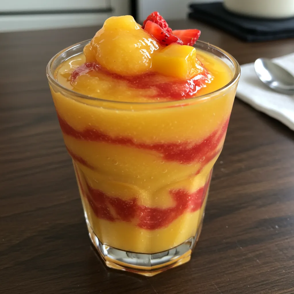 BEST RECIPE for Fresh Mango Strawberry Swirled Slushies: Ultimate Frozen Fruit Perfection - tertiary view